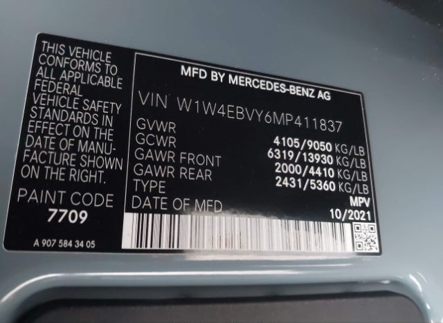 2021 MERCEDES-BENZ SPRINTER 2500 for Sale