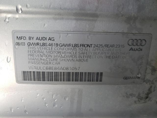2004 AUDI A4 1.8T QUATTRO for Sale