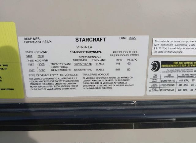 2022 STARCRAFT SUPER LITE 252RB for Sale