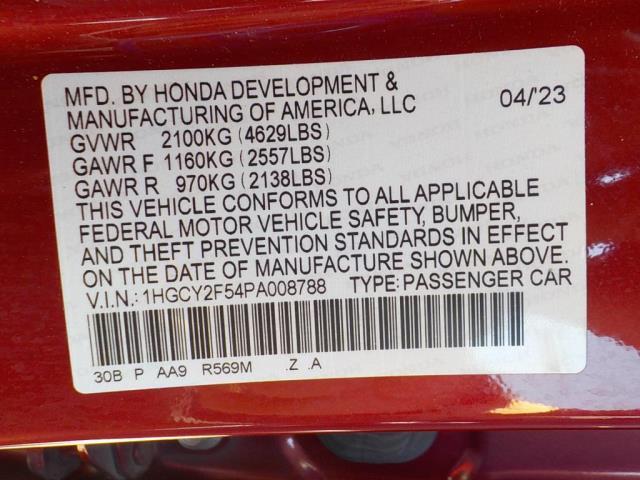 2023 HONDA ACCORD HYBRID for Sale