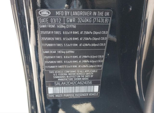 2012 LAND ROVER LR4 for Sale