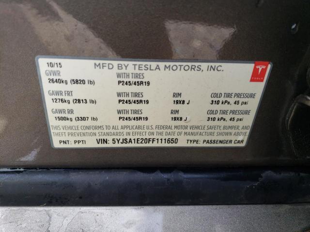 2015 TESLA MODEL S for Sale